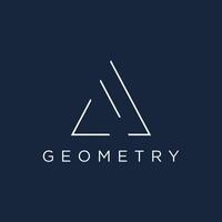 Modern and luxurious geometric triangle abstract template logo element.Logo for business, brand and company. vector