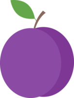 Flat purple plum icon png