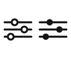 ajustamiento botón icono vector. filtrar controlar símbolo. ajuste controlar icono vector. sonido volumen nivel icono. vector