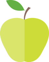 Flat green apple icon png