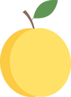 Flat yellow pear icon png