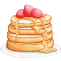 Pancake with strawberry png