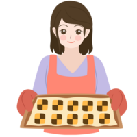 Frau backen Kekse png