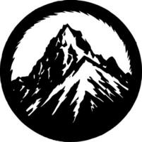 montañas, negro y blanco vector ilustración