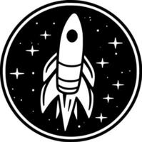 Rocket - Minimalist and Flat Logo - Vector illustration