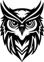 Owl - Black and White Isolated Icon - Vector illustration