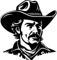 Western, Black and White Vector illustration