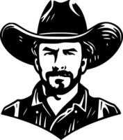 Western, Black and White Vector illustration