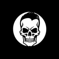 Skull, Black and White Vector illustration