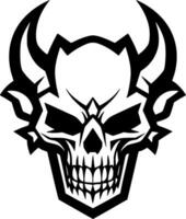 Skull - Black and White Isolated Icon - Vector illustration