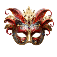 goud mardigras carnaval masker ai generatief png