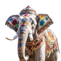 indisk elefant pop- ai generativ png