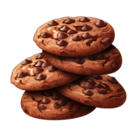 Chocolate chip cookie Ai Generative png