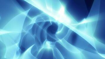 abstrakt futuristisch Hintergrund gemacht von Blau glühend Energie Wellen und Hi-Tech Magie Linien video