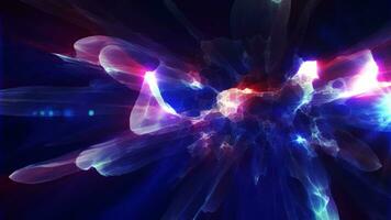 energi abstrakt vågor av magi och elektricitet regnbågsskimrande lysande flytande plasma bakgrund video