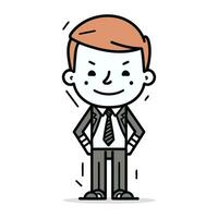 Businessman cartoon character. Vector illustration. Businessman character design.