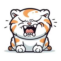 Angry cat cartoon cute grumpy Royalty Free Vector Image