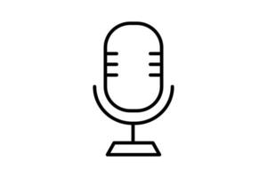 microphone icon. icon related to device, computer technology. line icon style. simple vector design editable