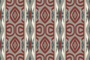 Motif Ikat Seamless Pattern Embroidery Background. Ikat Stripe Geometric Ethnic Oriental Pattern Traditional. Ikat Aztec Style Abstract Design for Print Texture,fabric,saree,sari,carpet. vector