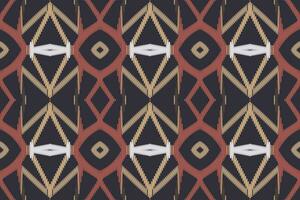 Motif Ikat Paisley Embroidery Background. Ikat Stripe Geometric Ethnic Oriental Pattern Traditional. Ikat Aztec Style Abstract Design for Print Texture,fabric,saree,sari,carpet. vector