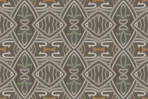 Ikat Floral Paisley Embroidery Background. Ikat Triangle Geometric Ethnic Oriental Pattern Traditional. Ikat Aztec Style Abstract Design for Print Texture,fabric,saree,sari,carpet. vector