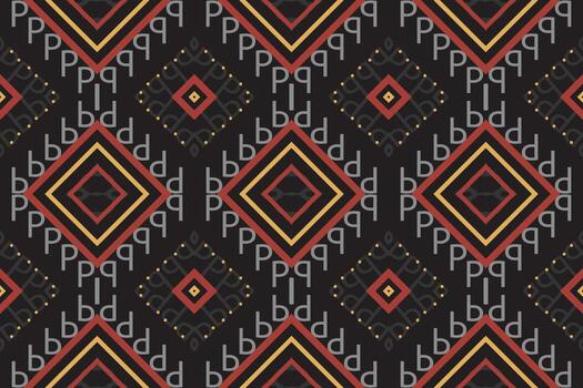 Ethnic pattern Philippine textile. traditional pattern background It is a pattern created by combining geometric shapes. Create beautiful fabric patterns. Design for print. vector