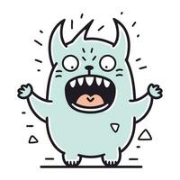 Funny monster. Vector illustration in cartoon style. Isolated on white background.