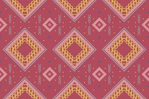 Ethnic pattern design. Traditional ethnic patterns vectors It is a pattern created by combining geometric shapes. Create beautiful fabric patterns. Design for print.