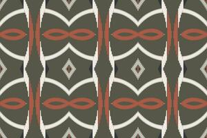 Motif Ikat Seamless Pattern Embroidery Background. Ikat Stripes Geometric Ethnic Oriental Pattern traditional.aztec Style Abstract Vector design for Texture,fabric,clothing,wrapping,sarong.