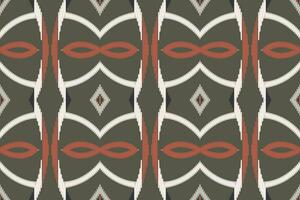 Motif Ikat Seamless Pattern Embroidery Background. Ikat Stripes Geometric Ethnic Oriental Pattern traditional.aztec Style Abstract Vector design for Texture,fabric,clothing,wrapping,sarong.