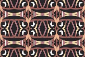 Ikat Seamless Pattern Embroidery Background. Ikat Patterns Geometric Ethnic Oriental Pattern Traditional. Ikat Aztec Style Abstract Design for Print Texture,fabric,saree,sari,carpet. vector