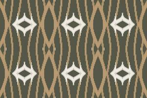 Motif Ikat Seamless Pattern Embroidery Background. Ikat Stripe Geometric Ethnic Oriental Pattern traditional.aztec Style Abstract Vector design for Texture,fabric,clothing,wrapping,sarong.