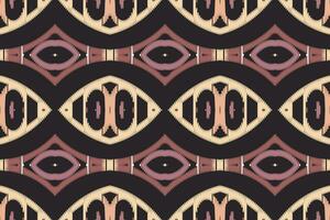Ikat Seamless Pattern Embroidery Background. Ikat Print Geometric Ethnic Oriental Pattern traditional.aztec Style Abstract Vector illustration.design for Texture,fabric,clothing,wrapping,sarong.