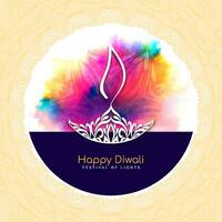 Happy Diwali Indian festival elegant cultural background vector