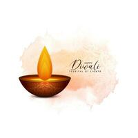 Happy Diwali Indian religious festival elegant background vector