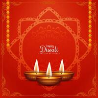 Happy Diwali Indian festival elegant cultural background vector