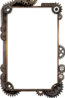 steampunk grens kader PNG transparant achtergrond ai generatief