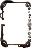 steampunk frontière Cadre png transparent Contexte ai génératif