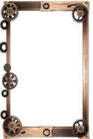 Steampunk Rand Rahmen png transparent Hintergrund ai generativ