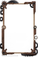 Steampunk Rand Rahmen png transparent Hintergrund ai generativ