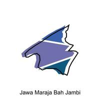 Map City of Jawa Maraja Bah Jambi illustration design, World Map International vector template, suitable for your company