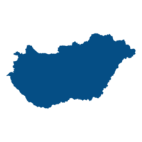 Hungary map. Map of Hungary in blue color png