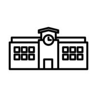 university building icon in line vector