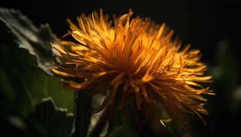 Vibrant yellow daisy, close up, showcasing nature beauty in summer generated by AI photo