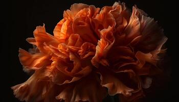 Close up of a vibrant flower petal, nature abstract beauty in motion generated by AI photo