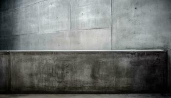 Dirty concrete wall, grunge design, empty modern backdrop generated by AI photo