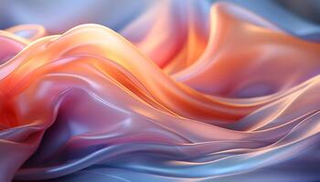 Abstract backdrop with smooth wave pattern in vibrant colors, modern elegance generated by AI photo