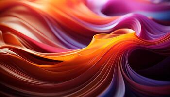 Abstract backdrop with multi colored waves, a modern digitally generated image generated by AI photo