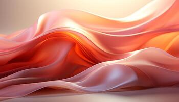 Abstract backdrop with smooth, flowing wave pattern in vibrant colors generated by AI photo
