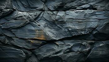 Smooth stone material creates a beautiful abstract pattern outdoors generated by AI photo